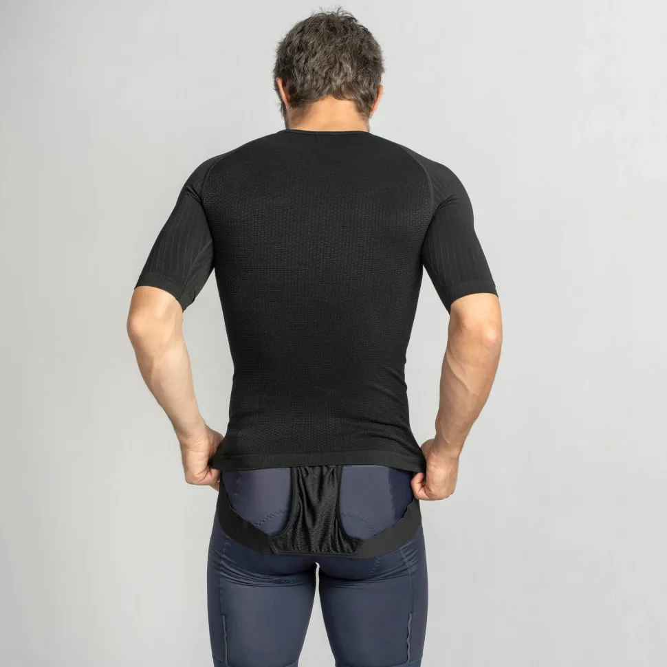 Gripgrab Unisex PACR Spring-Autumn Seamless Short Sleeve Base Layer Black