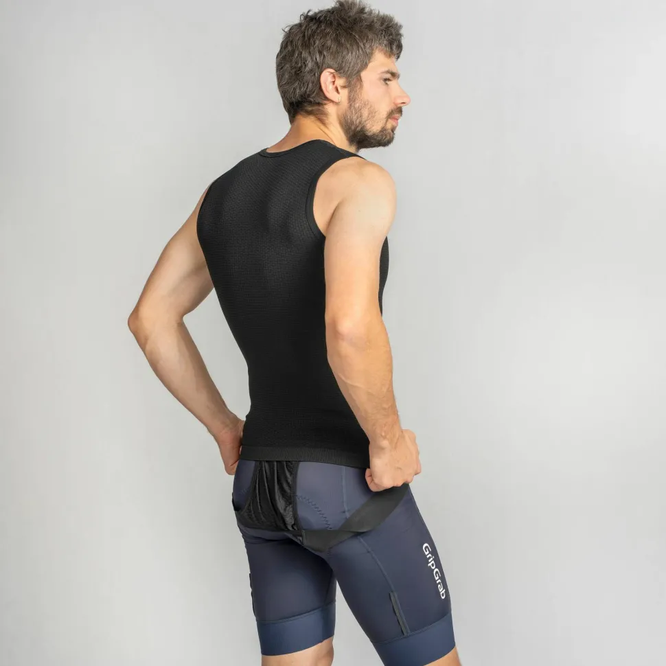 Gripgrab Unisex PACR Spring-Autumn Seamless Sleeveless Base Layer Black