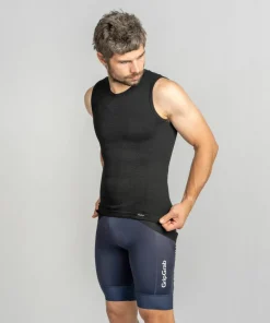 Gripgrab Unisex PACR Spring-Autumn Seamless Sleeveless Base Layer Black