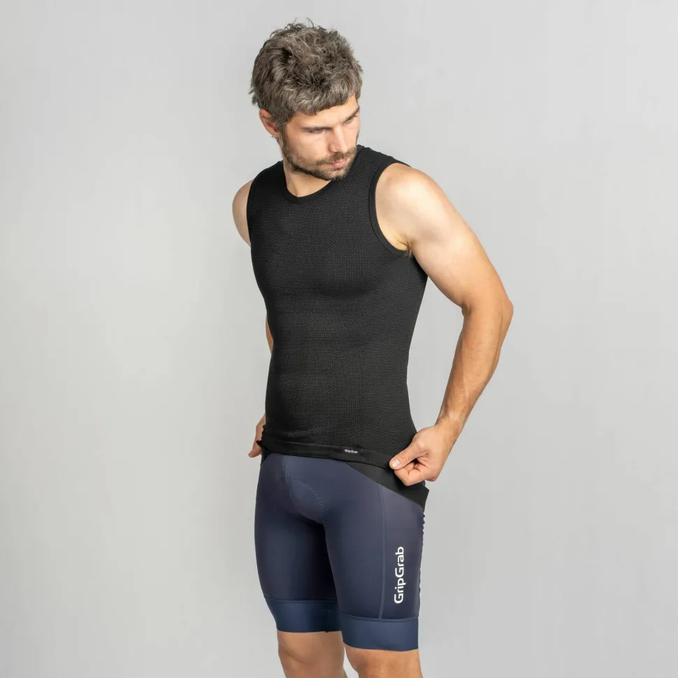 Gripgrab Unisex PACR Spring-Autumn Seamless Sleeveless Base Layer Black