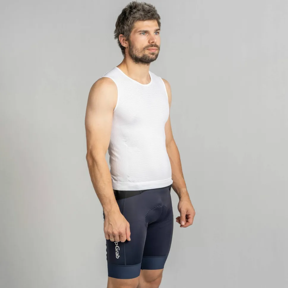 Gripgrab Unisex PACR Ultralight Seamless Sleeveless Base Layer White