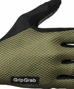 Gripgrab Vertical 2 Insidegrip™ Full Finger Summer Gloves Olive Green