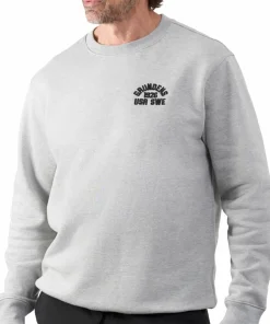 Grundéns Men's 1926 Crew Sweatshirt Lightgrey