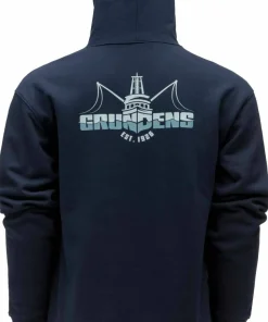Grundéns Men's Logo Boat Hoodie Dark Navy