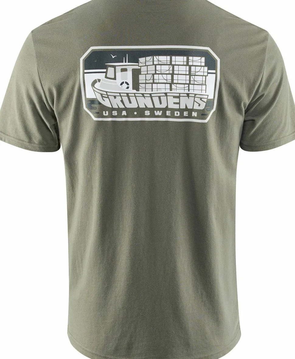Grundéns Men's Trapper Ss T-Shirt Green