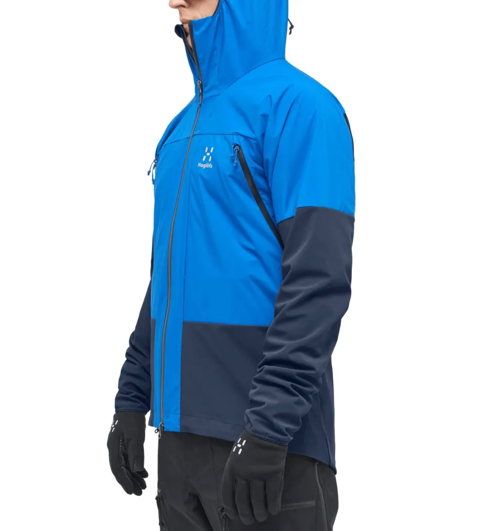 Haglöfs Men's L.I.M Hybrid Touring Hood Electric Blue/Tarn Blue
