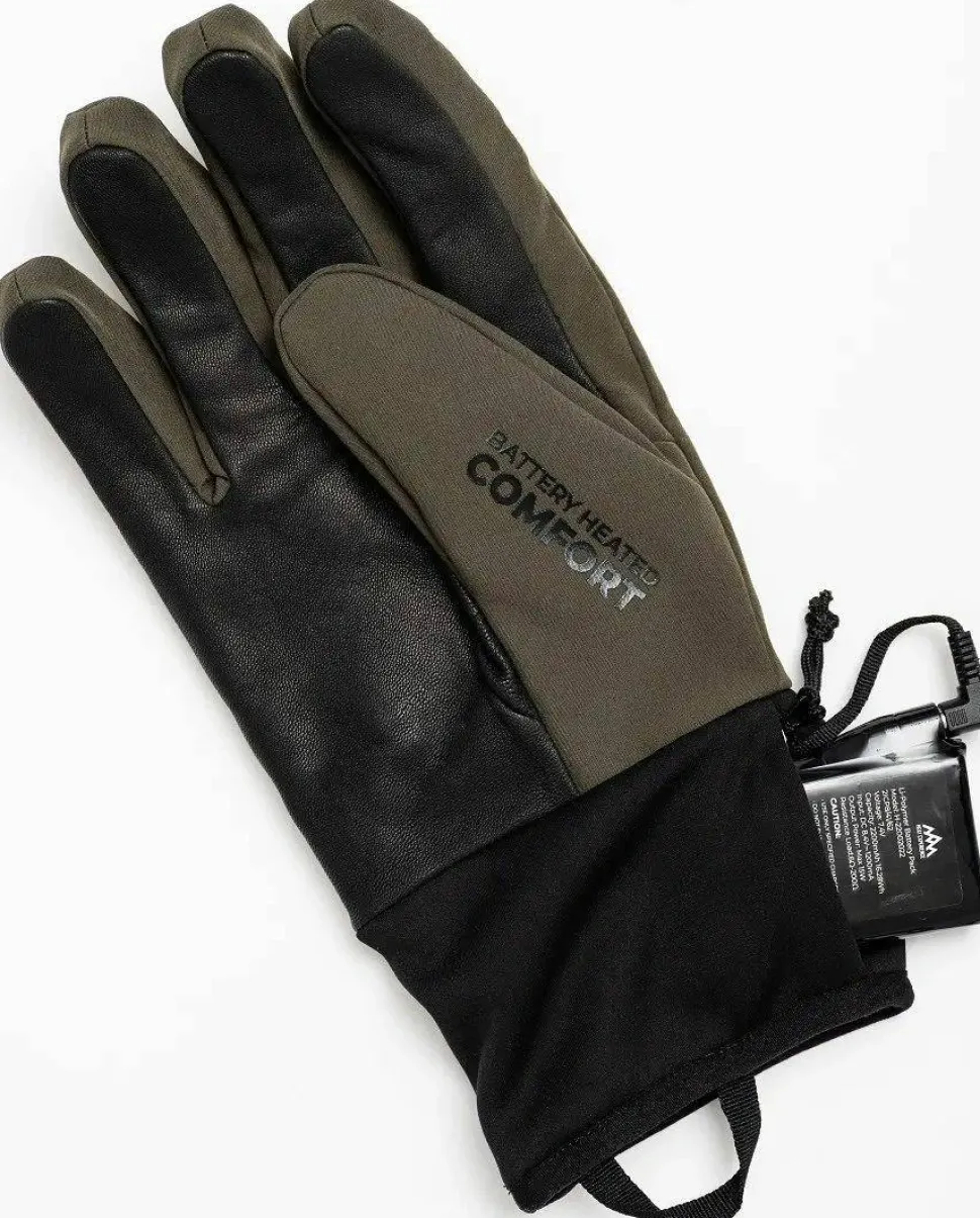 Heat Experience HeatX Heated Light Hunting Gloves Olive Green