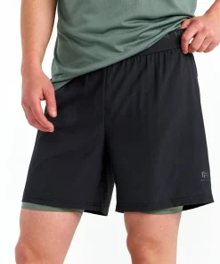 Hellner Kelva 2-in-1 Shorts Men's Black Beauty/Laurel Wreath