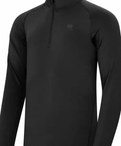 Hellner Men's Core Running Halfzip LS Tee Black Beauty