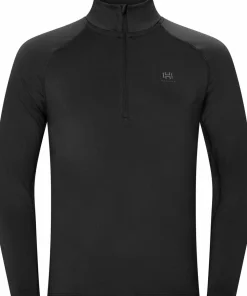 Hellner Men's Core Running Halfzip LS Tee Black Beauty