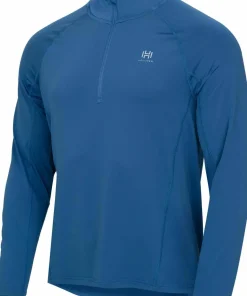 Hellner Men's Core Running Halfzip LS Tee Ensign Blue