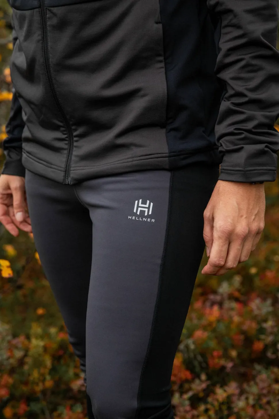 Hellner Men's Nautanen Winter Windblock Tights Phantom/Black Beauty