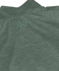 Hellner Men's Nunis Halfzip Long Sleeve Tee Laurel Wreath Melange
