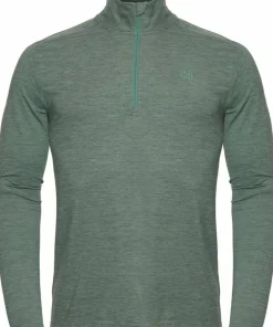 Hellner Men's Nunis Halfzip Long Sleeve Tee Laurel Wreath Melange