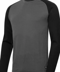 Hellner Men's Wool Warm Base Layer Long Sleeve Phantom/Black Beauty