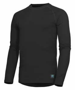 Hellner Men's Wool Warm Base Layer Long Sleeve Black Beauty