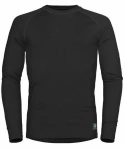 Hellner Men's Wool Warm Base Layer Long Sleeve Black Beauty