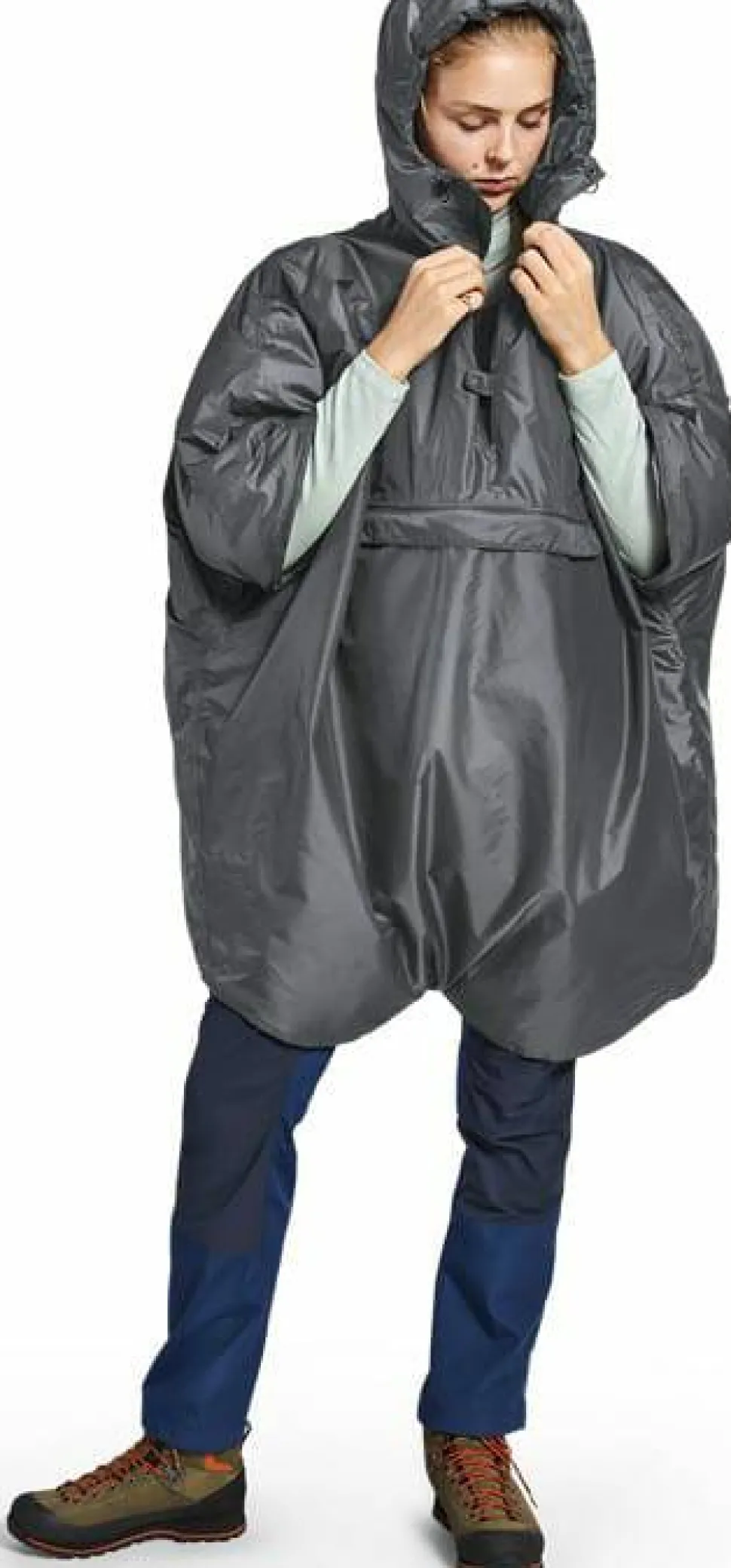 Helsport Pro Fjell Poncho Insulated Dark Shadow / Ruby Red