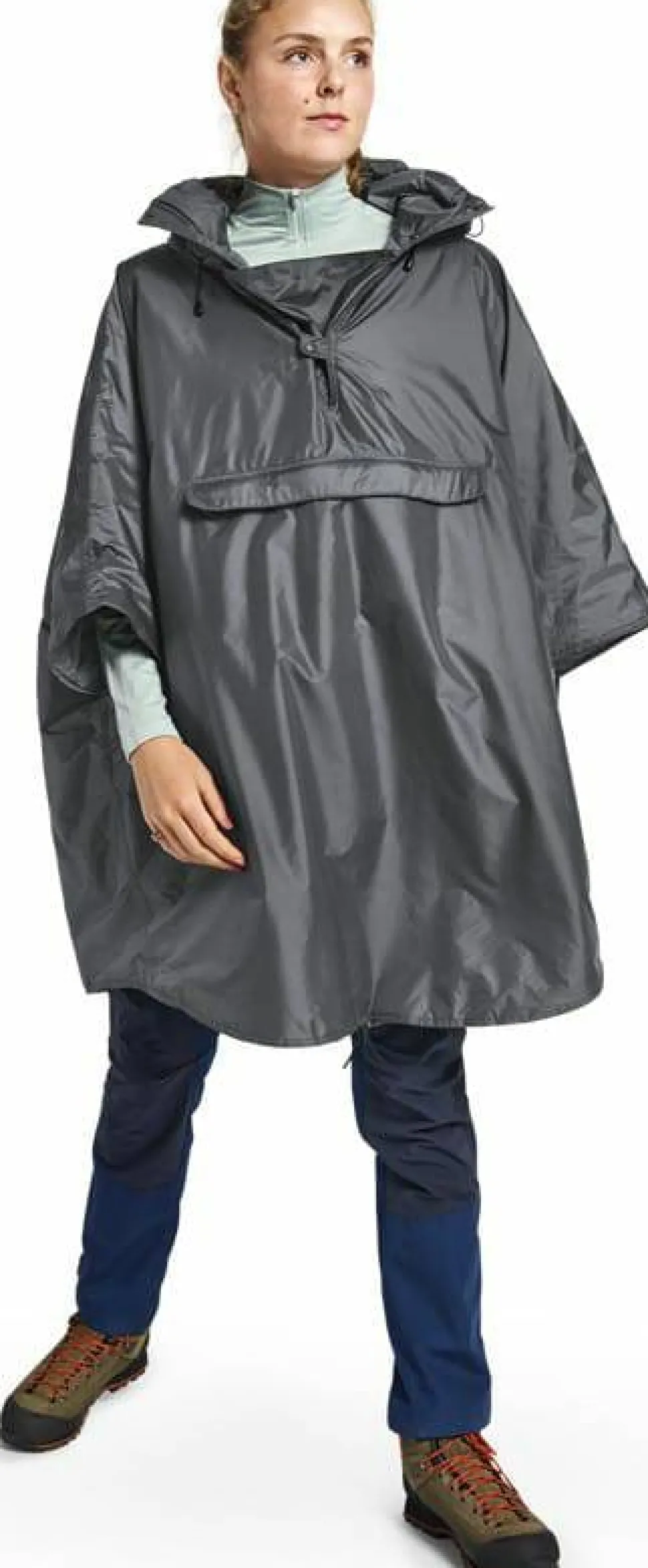 Helsport Pro Fjell Poncho Insulated Dark Shadow / Ruby Red