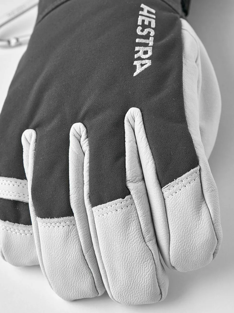 Hestra Army Leather Heli Ski 5-finger Grey