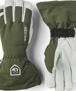 Hestra Army Leather Heli Ski 5-finger Olive