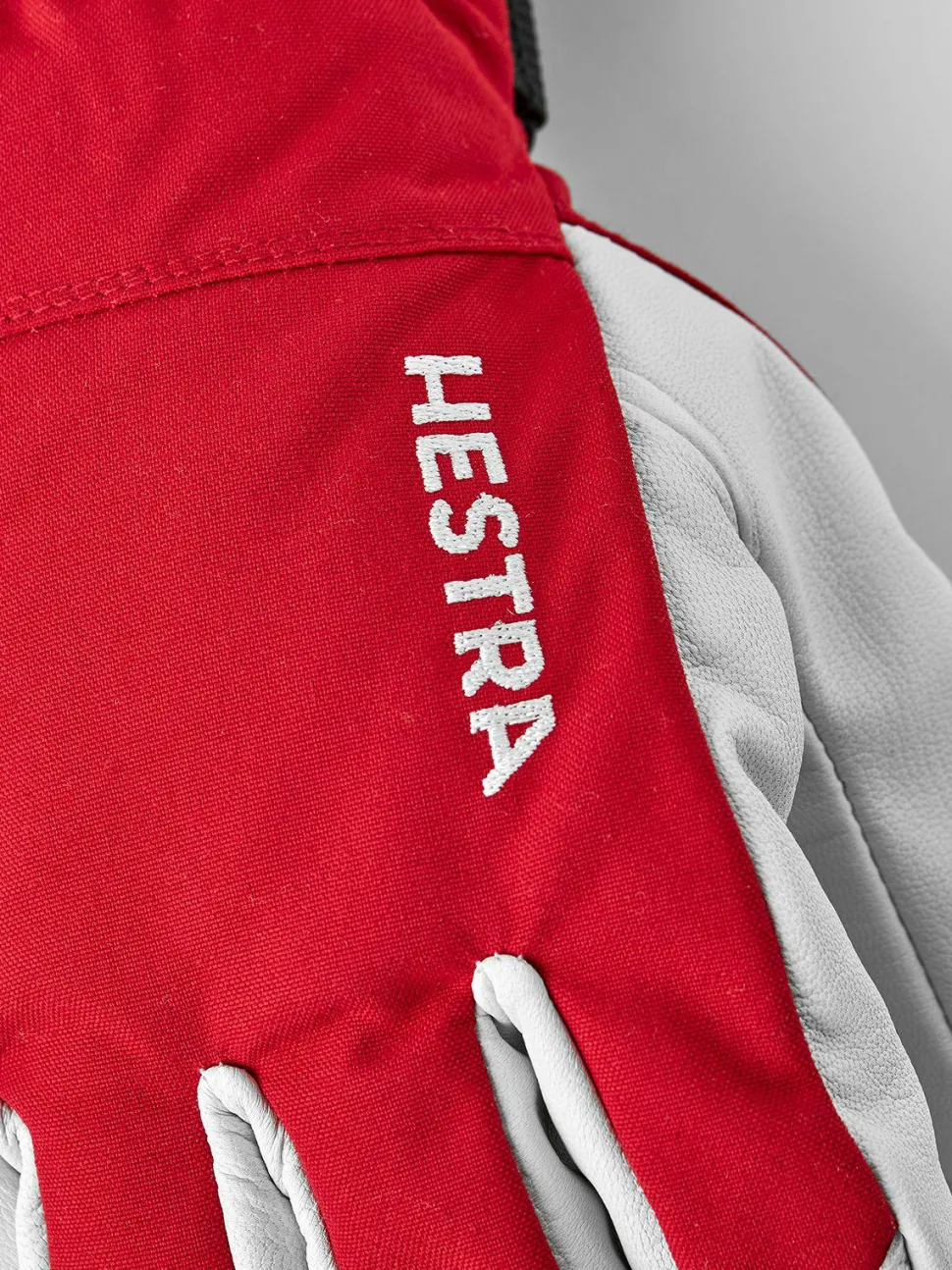 Hestra Army Leather Heli Ski 5-finger Red
