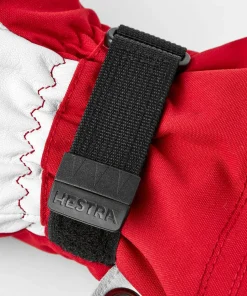 Hestra Army Leather Heli Ski 5-finger Red