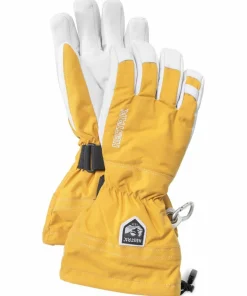 Hestra Army Leather Heli Ski 5-finger Mustard