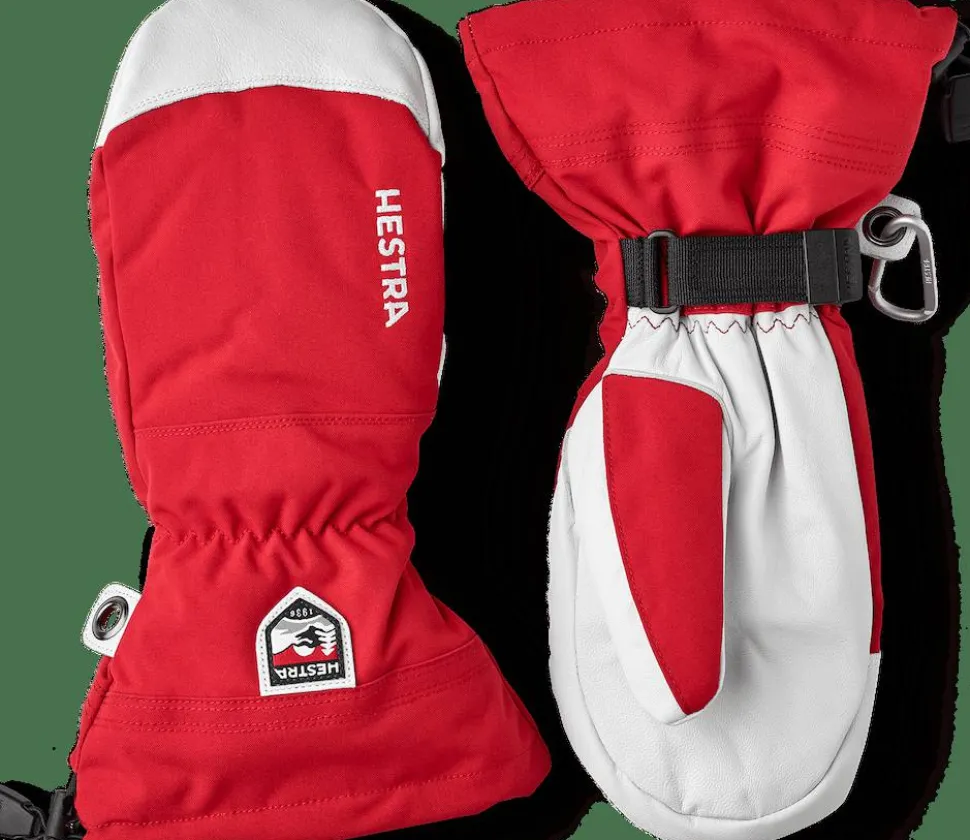 Hestra Army Leather Heli Ski Mitt Red