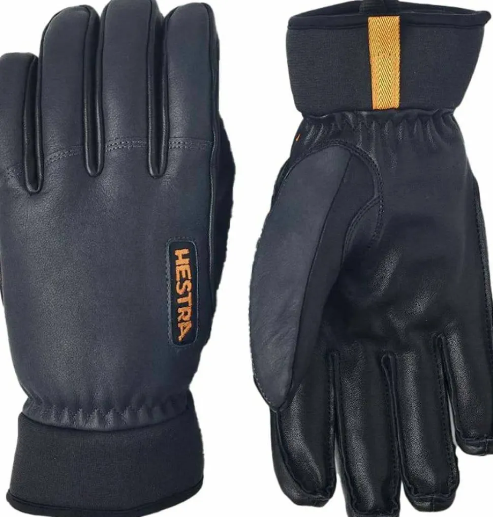 Hestra Army Leather Wool Terry 5-Finger Grey