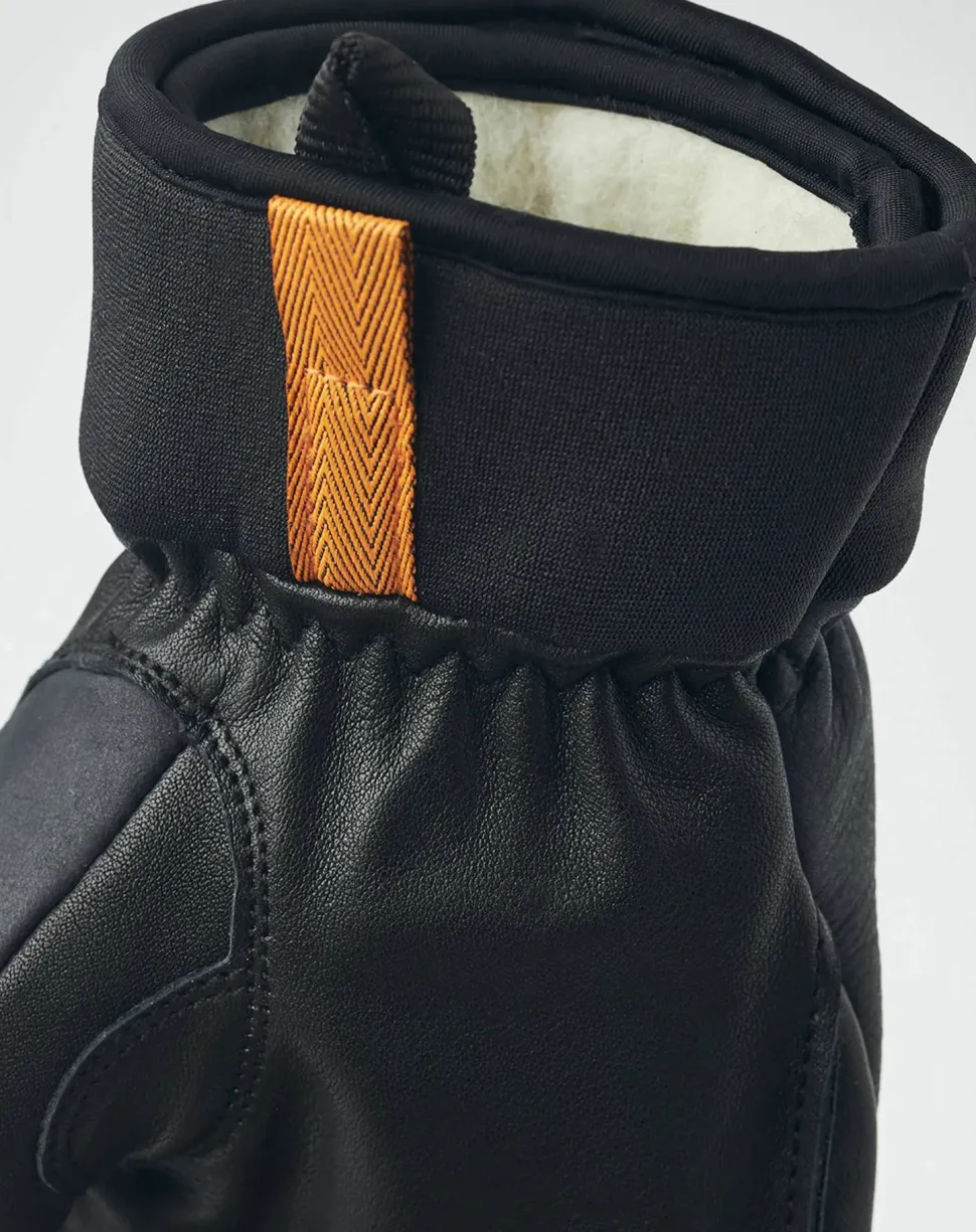 Hestra Army Leather Wool Terry 5-Finger Grey