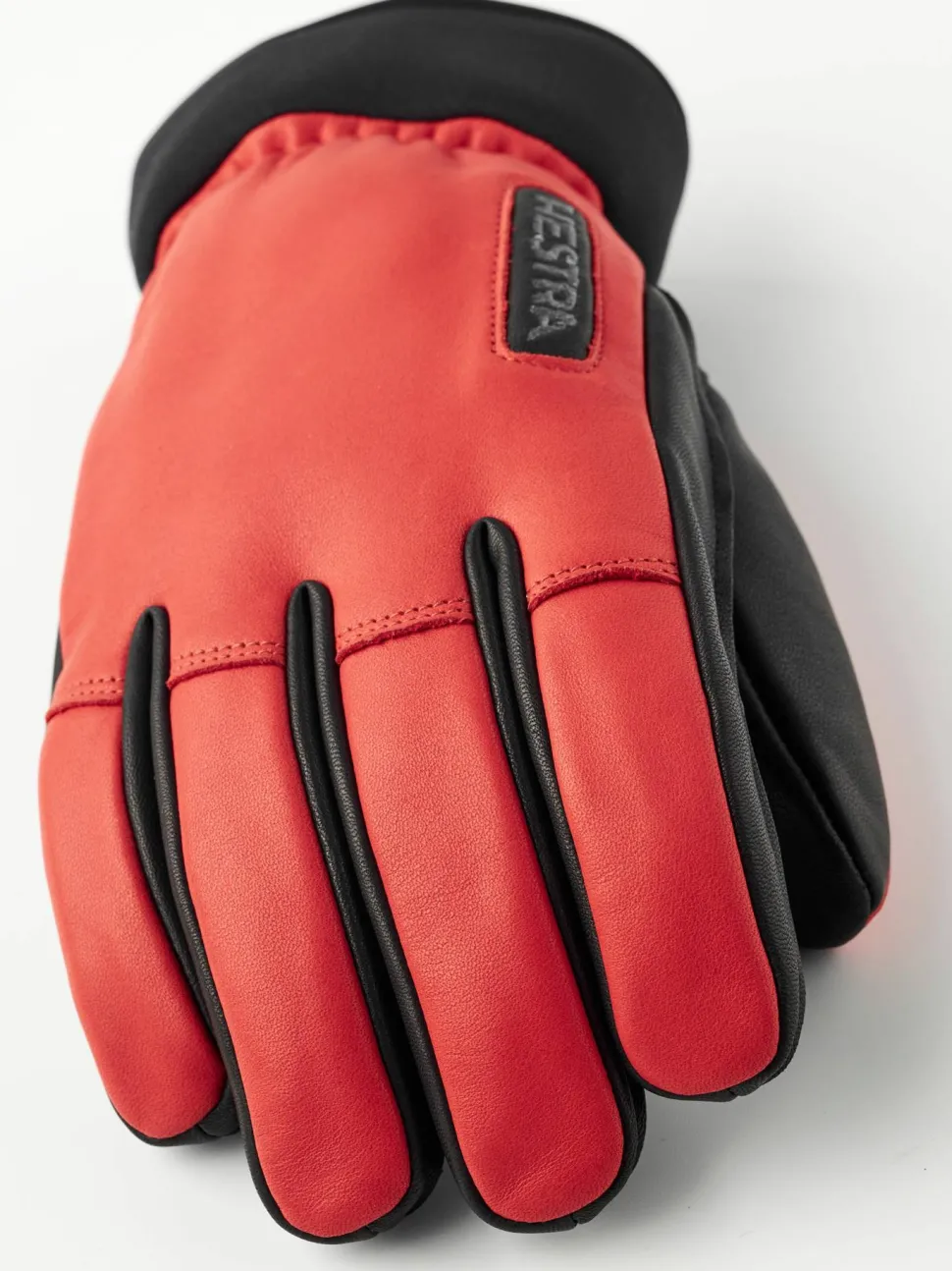 Hestra Army Leather Wool Terry 5-Finger Flame Red