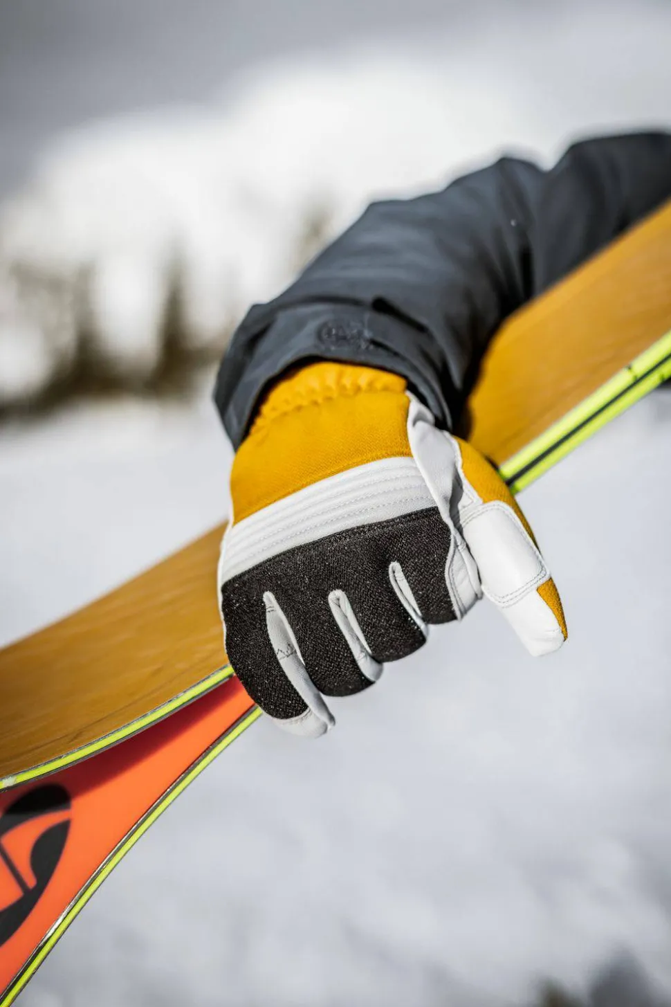 Hestra Couloir 5 Finger Mustard/Off White