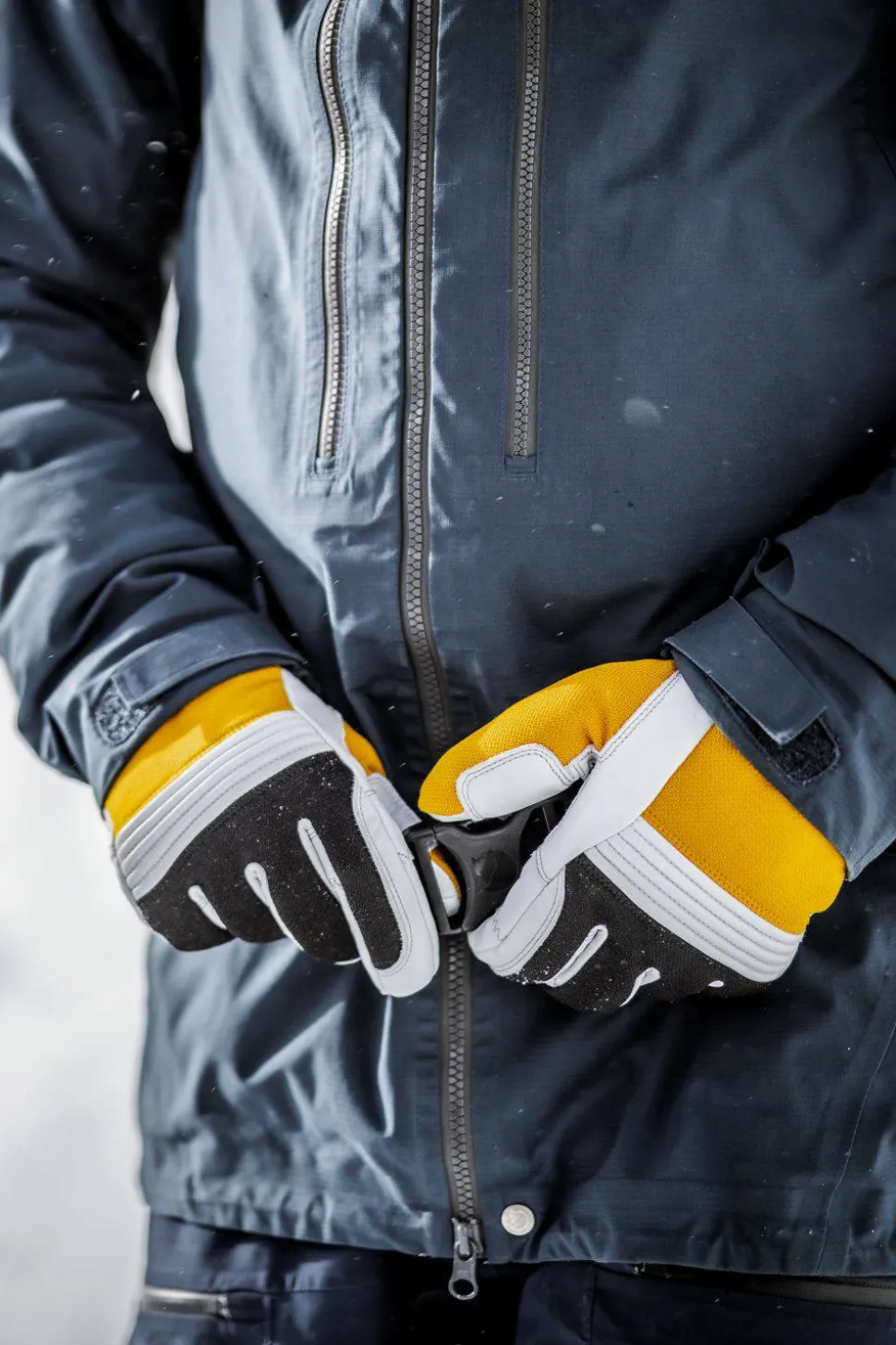 Hestra Couloir 5 Finger Mustard/Off White