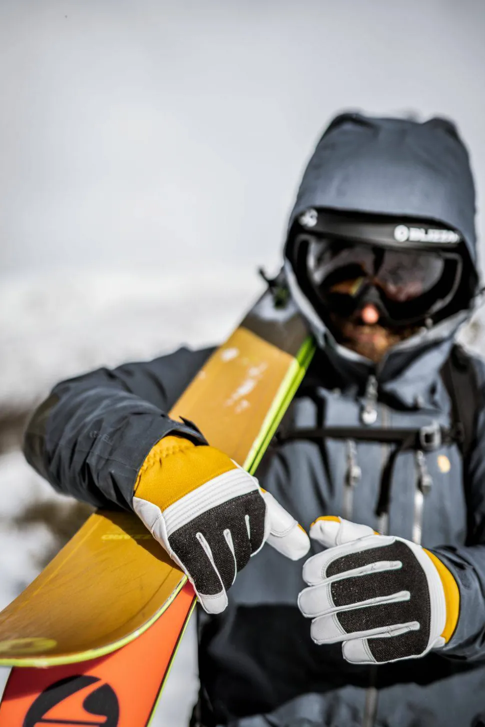 Hestra Couloir 5 Finger Mustard/Off White