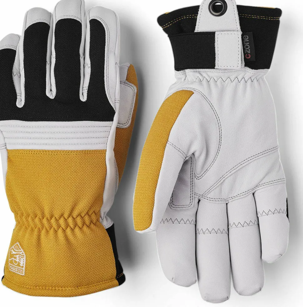 Hestra Couloir 5 Finger Mustard/Off White