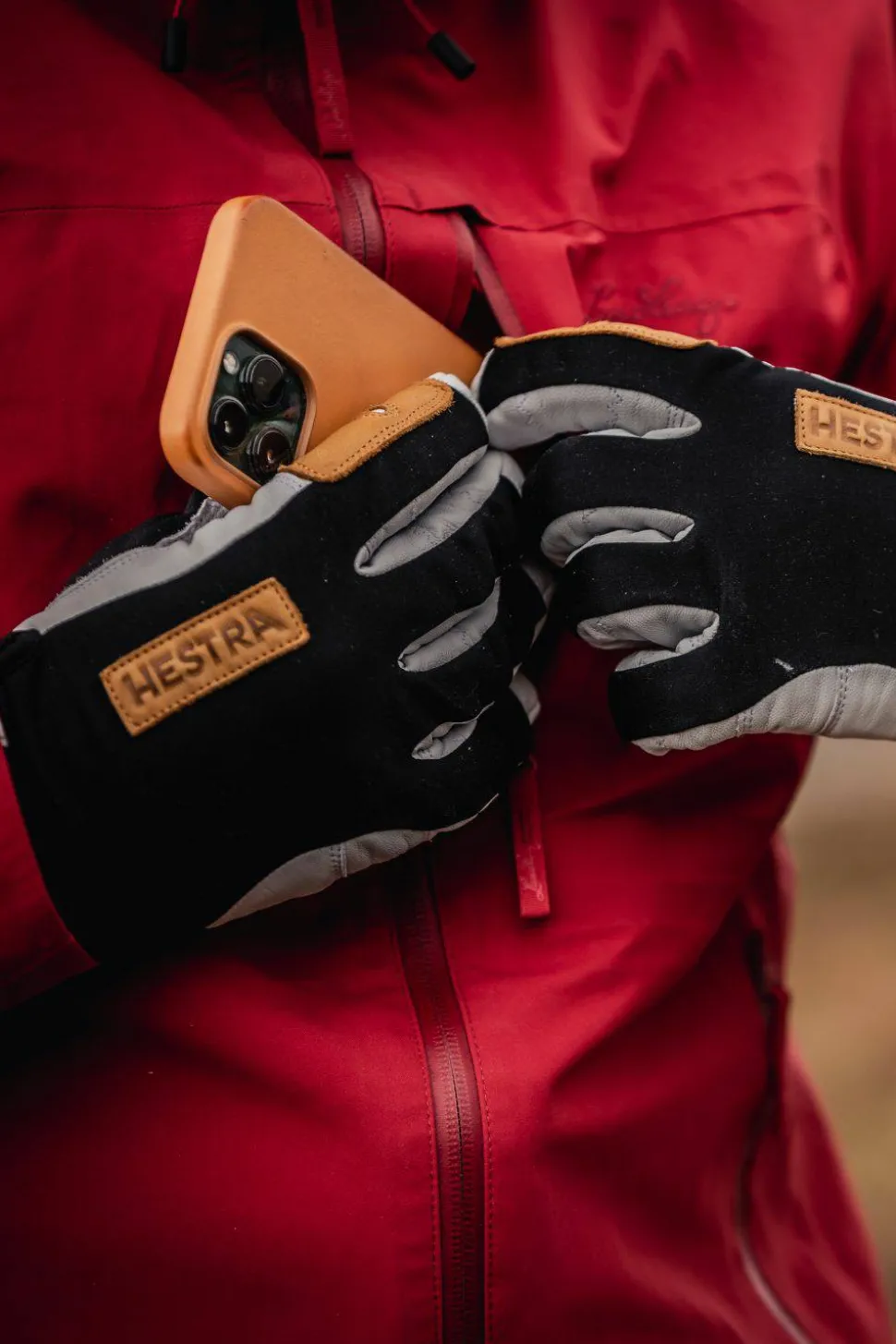 Hestra Ergo Grip Active Wool Terry - 5 Finger Black/Off White