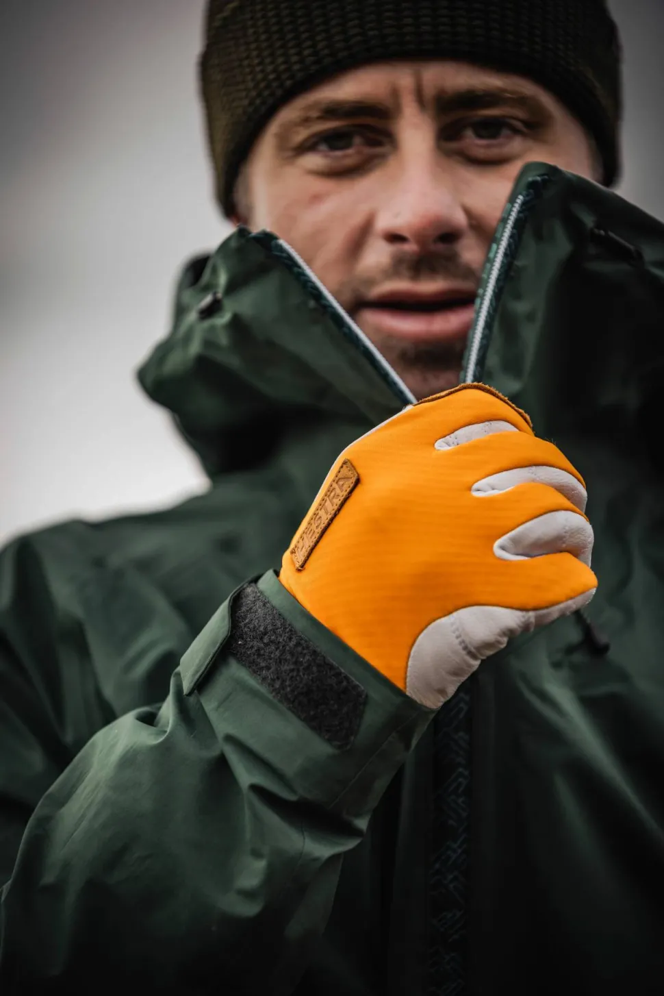 Hestra Ergo Grip Active Wool Terry - 5 Finger Orange/Off White