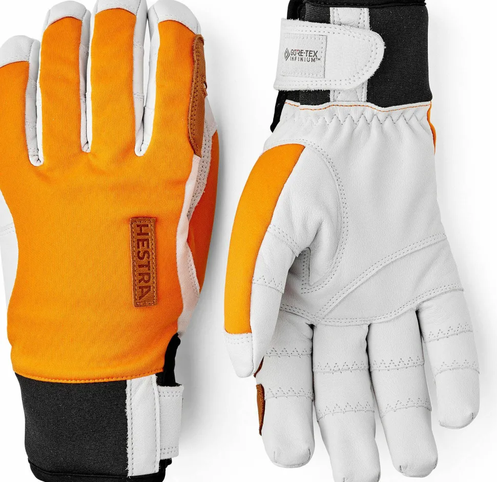 Hestra Ergo Grip Active Wool Terry - 5 Finger Orange/Off White