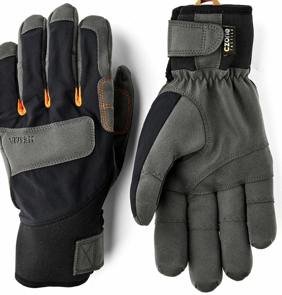 Hestra Ergo Grip Delta HDry - 5 Finger Black/Dark Grey