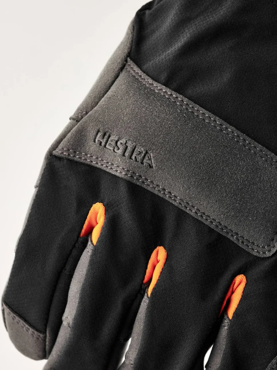 Hestra Ergo Grip Delta HDry - 5 Finger Black/Dark Grey