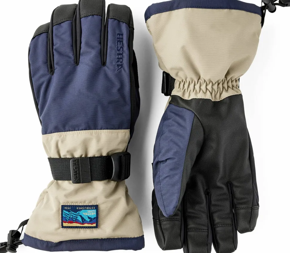 Hestra Gauntlet Sr. - 5 Finger Dark Navy/Beige
