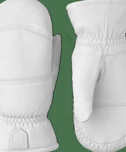 Hestra Leather Box Mitt Off White