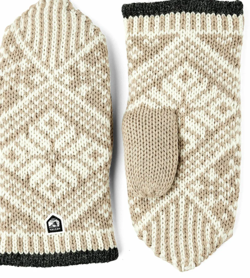 Hestra Nordic Wool Mitt Beige/Offwhite
