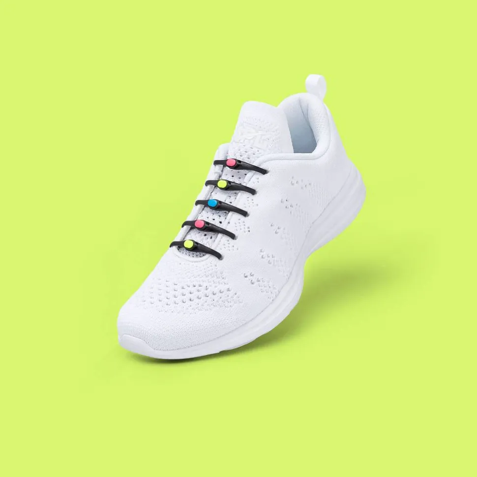 Hickies No Tie Laces 2.0 Black/neon Multi