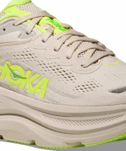 Hoka Men's Bondi 9 Grout/Neon Yuzu