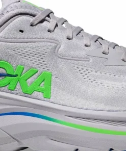Hoka Men's Clifton 10 Ash Grey / Neon Green