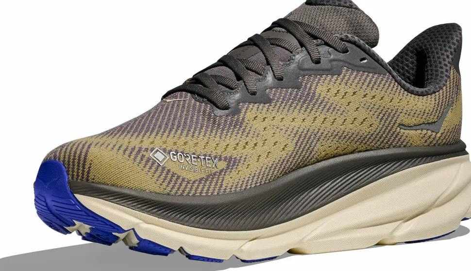 Hoka Men's Clifton 9 GORE-TEX Gravel/Eggshell