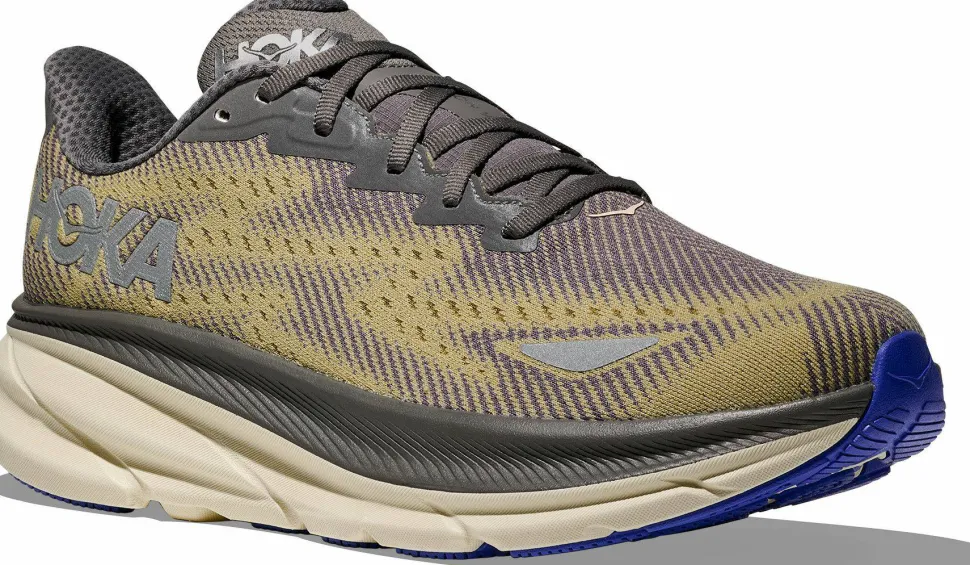 Hoka Men's Clifton 9 GORE-TEX Gravel/Eggshell