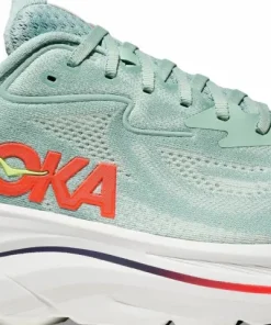 Hoka Men's Clifton 10 Wide Sage/Neon Flame